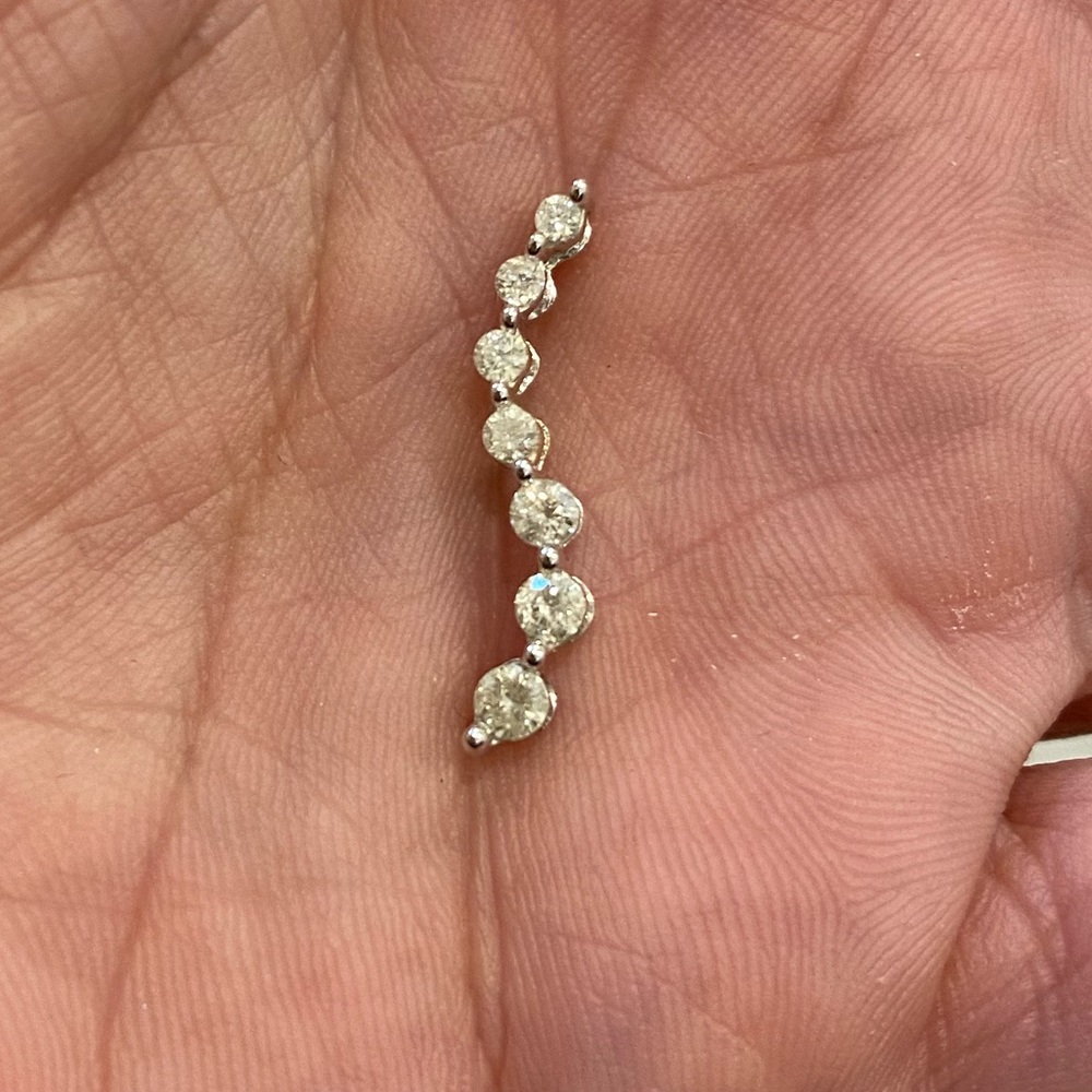 100% Natural diamond 14K Gold pendant